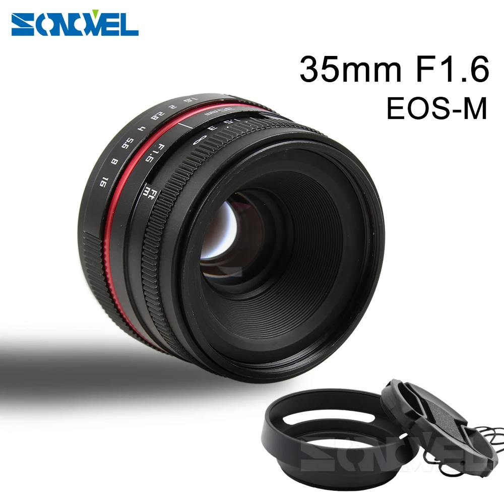 35mm F1.6 Manual Wide Angle Lens for Canon EOS M M2 M3 M5 M6 M10 M100 Mirrorless Camera EF-M