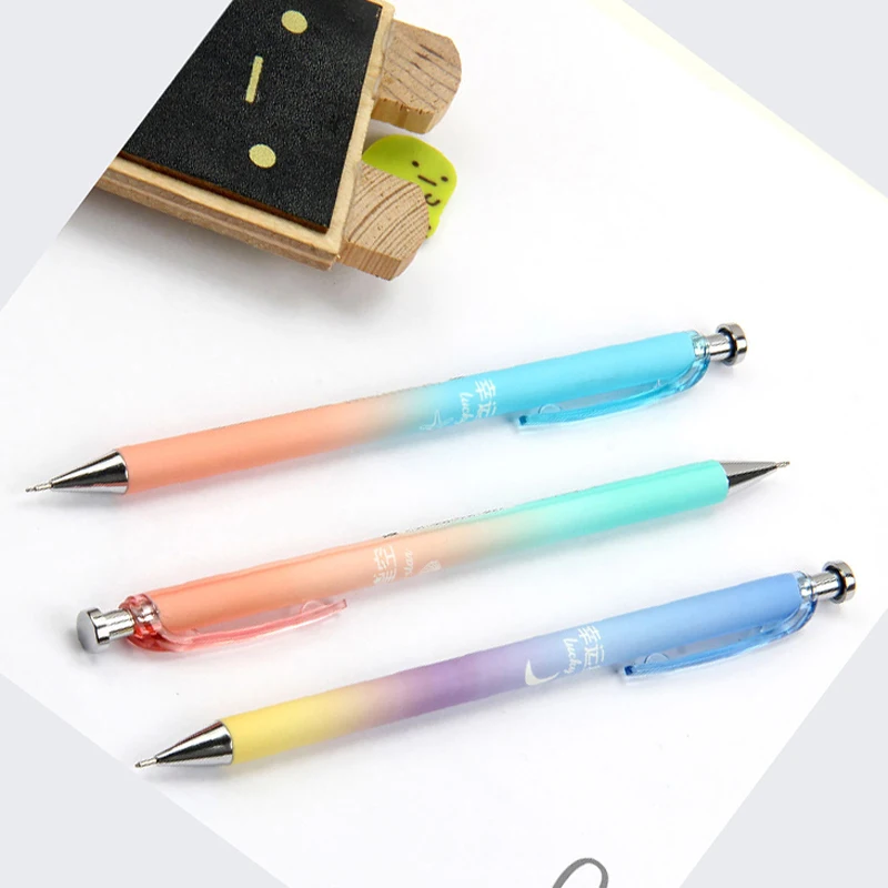

6 pcs/lot Novelty Lucky Star Pencil Creative 0.7 Automatic Pen Stationery for Writing Office School Supplies