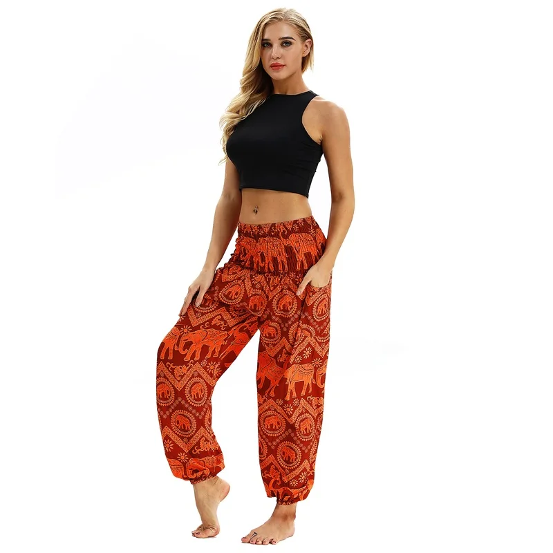 Women Harem Trousers Hippy Aladdin Boho Style Harem Pants Casual ...