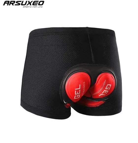 

ARSUXEO Cycling Shorts MTB Mountain Bicycle Road Cycling Comfortable Underwear 5D Gel Padded Riding Bike Downhill Short