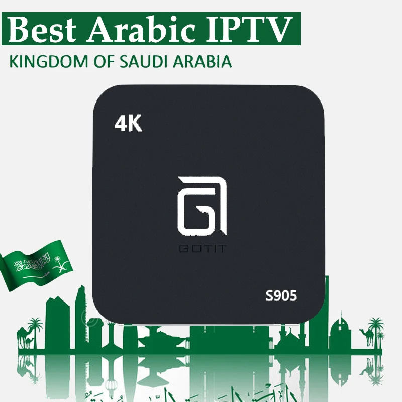 

Gotit S905 4K Android Box with Royal IPTV 1800+LIve IPTV&VOD Arabic Europe Latino African Germany Turkey Channels Set Top Box