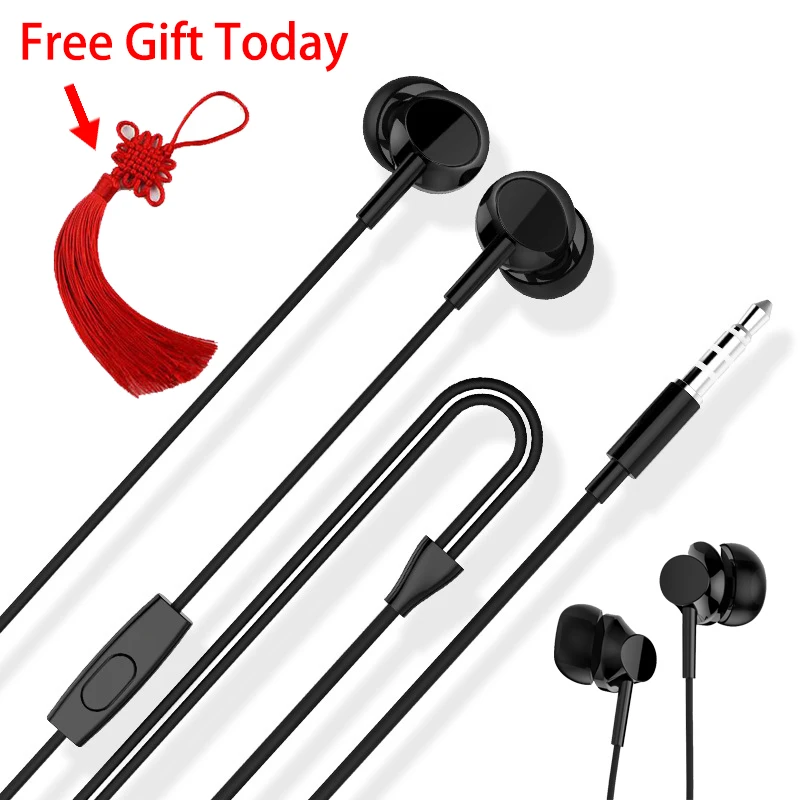 

M16 Portable Stereo Earphone 3.5mm Jack With Mic Bass Sound In-Ear Music Earphones Earpiece For iPhone Samsung Xiaomi Huawei ZTE