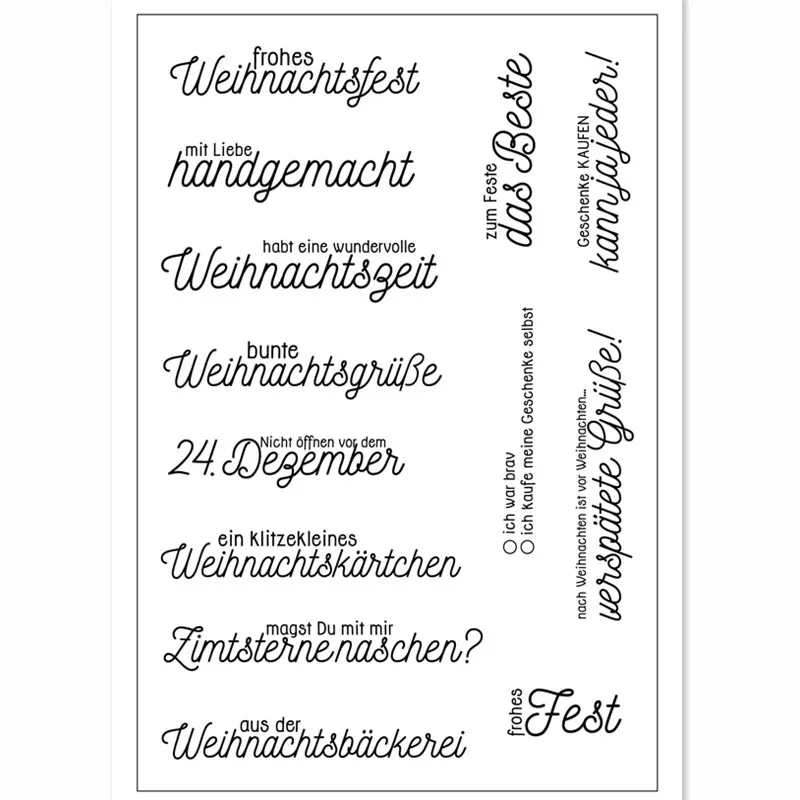 

German word Transparent Clear Silicone Stamp/Seal for DIY scrapbooking/photo album Decorative clear stamps