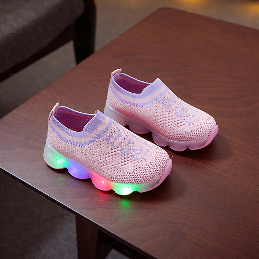 Glowing shoes colorful girls LED luminous laces flashing lights shoes kids sneakers lights boys sport shoes kids 40J24 (12)