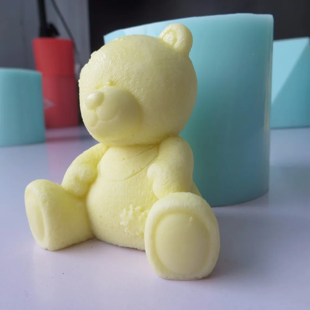 PRZY 3d плюшевая силиконовая форма Медведь для помадки полимерные глиняные формы
