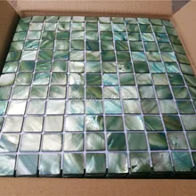 Concha de agua dulce Madre de la perla mosaico azulejo para la cocina backsplash y la pared del baño color verde 22 pies cuadrados/ mucho