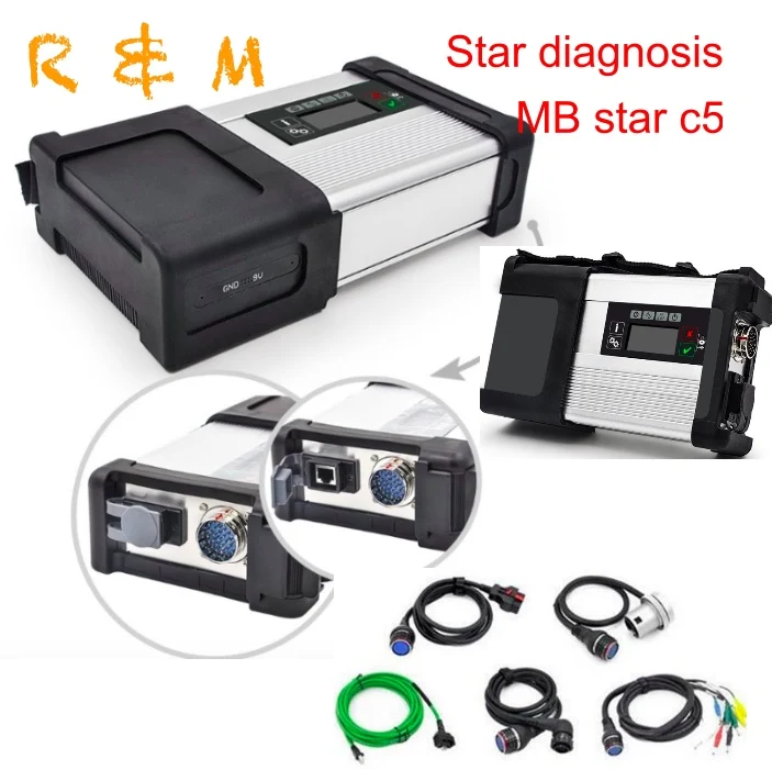 Super Mercedes Star Diagnosis Mb Star C5 Scanner C5 Mercedes Benz Sd Connect Tester Diagnostic Tool With Full 5 Cables Free Ship Car Diagnostic Cables Connectors