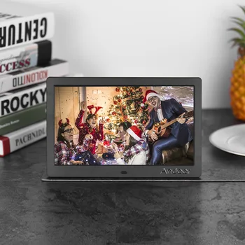 

Andoer 10" Digital Alarm & Photo Frame LED Screen Simple Eletronic Photo Album Support Clock/Calendar/Time With Remote Control