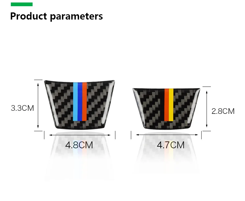  for BMW E70 X5 E71 X6 Carbon Fiber Car Steering Wheel Stickers M Sport Emblem Stickers Interior Accessories Car Styling (9)