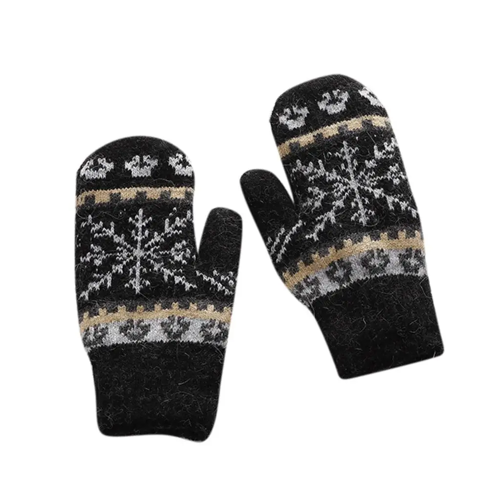 DSstyles женские зимние, вязаные, теплые перчатки с тонким рисунком, ветрозащитные варежки, морозостойкие теплые вязаные перчатки все включено