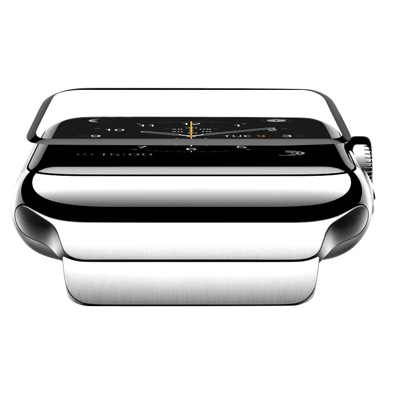 JGKK мягкая защитная ПЭТ пленка для экрана iWatch Apple Watch 38 мм 42 Серия 1/2/3 Черный 3D