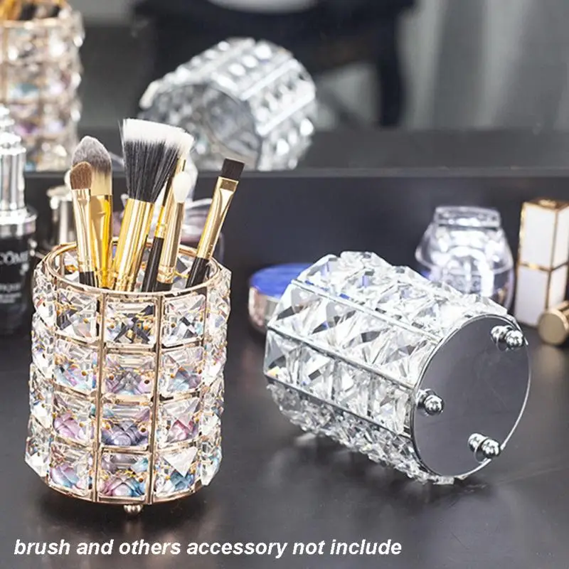 

1PC Multi-Purpose Crystal Storage Holder Cosmetic Brush Makeup Holder Pencil Bucket Pen Storage Rack Container