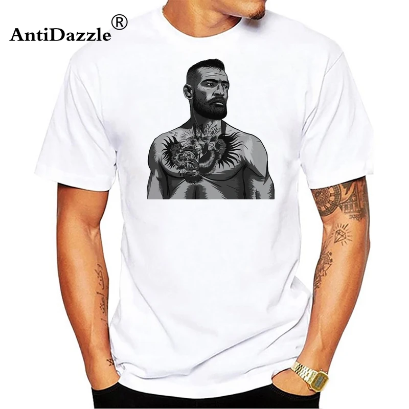

Cotton Men T-shirt Brand Conor Mcgregor Funny T shirt White Short Sleeve O-Neck Tops Casual Tees Hipster