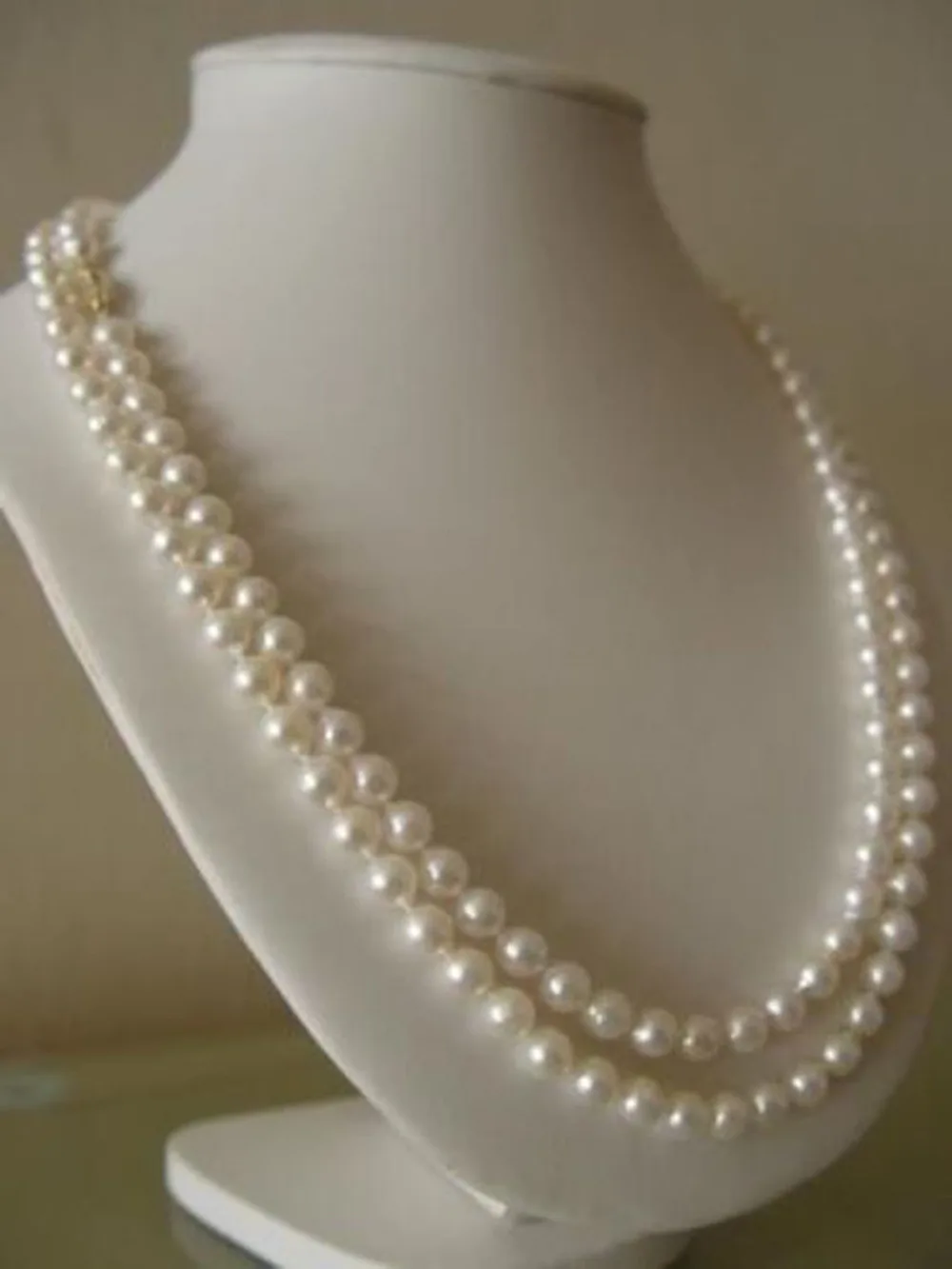 

Hot sale new Style >>>>> Genuine! 7-8mm White Akoya Cultured Pearl Necklace 50''