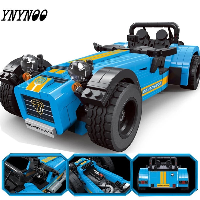 Ynynoo DECOOL 8612 CATERHAM семь 620R строительные блоки модель Совместимость 21307 21008 игрушечные гоночные автомобили для детей