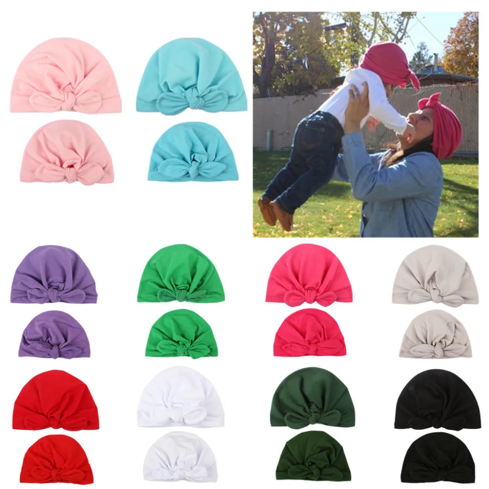 

Mommy and Baby children hat set rabbit children winter hat for boys parent-child baby hat newborn photography