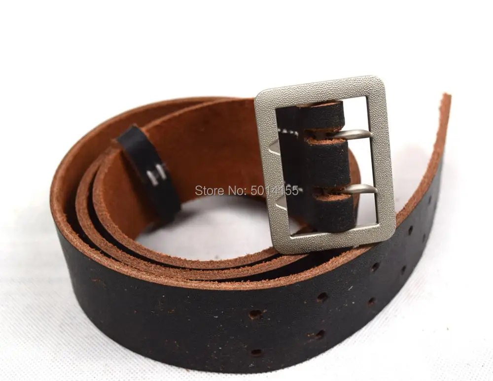 Koppel Leder Offizier Deutsch Gürtel WW2 German Officer Black Leather Belt