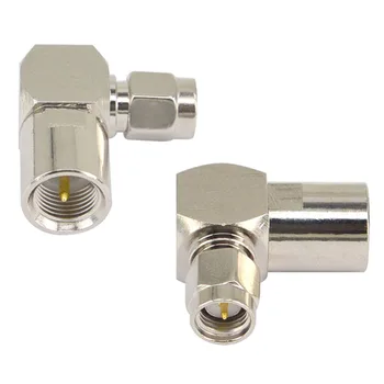 

2 Pieces FME Male to SMA Male Right Angle RF Cable Adapter FME to SMA Coax Jack Connector