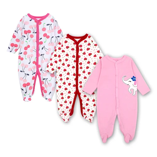 Одежда для маленьких мальчиков; комбинезон для новорожденных девочек; Пижама для младенцев; хлопок; одежда для детей 3-12 месяцев - Цвет: Коричневый