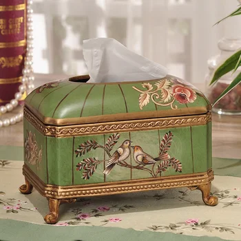 

American Pastoral ceramic box European retro decor decoration Home Furnishing living room coffee table box