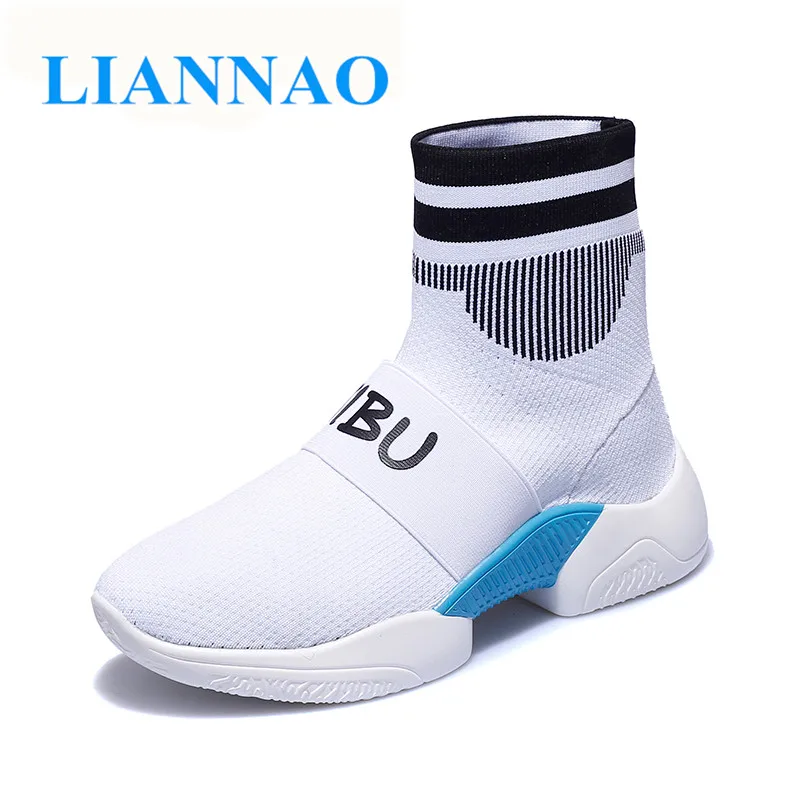 

Breathable Ankle Boot Women Socks Shoes Female Sneaker Casual Elasticity Wedge Platform Shoes zapatillas mujer Soft Sole Sneaker