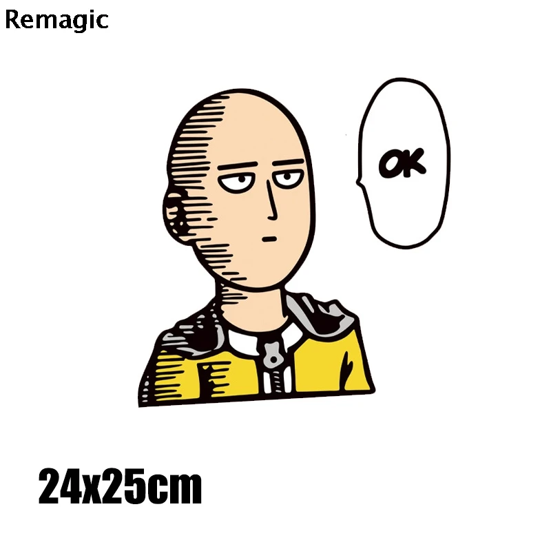ONE PUNCH MAN пластырь с утюгом на теплопроводном печатном пластыре наклейки для одежды DIY аппликации моющиеся термопластыри a-уровня