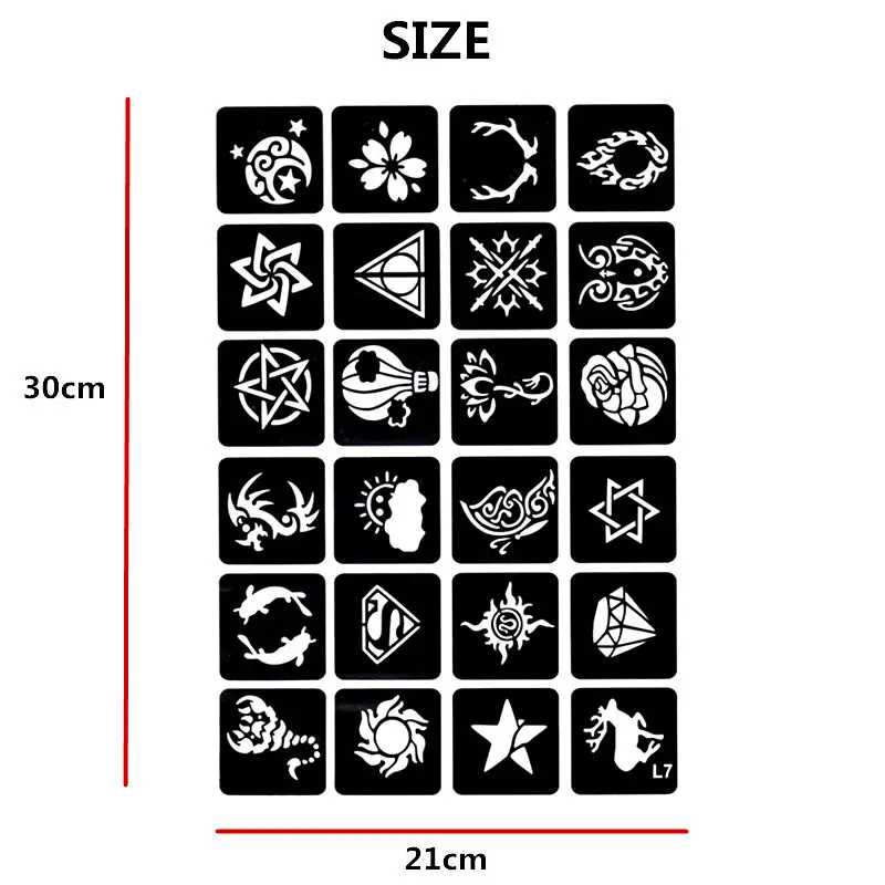 24 pics تاتو حنة الإستنسل DIY Jagua الرسم قوالب البخاخة موقع قران الجسم الفن صغيرة فلاش الوشم استنسل C16 24 pics تاتو حنة الإستنسل DIY Jagua الرسم قوالب البخاخة موقع قران الجسم الفن صغيرة فلاش الوشم استنسل C16