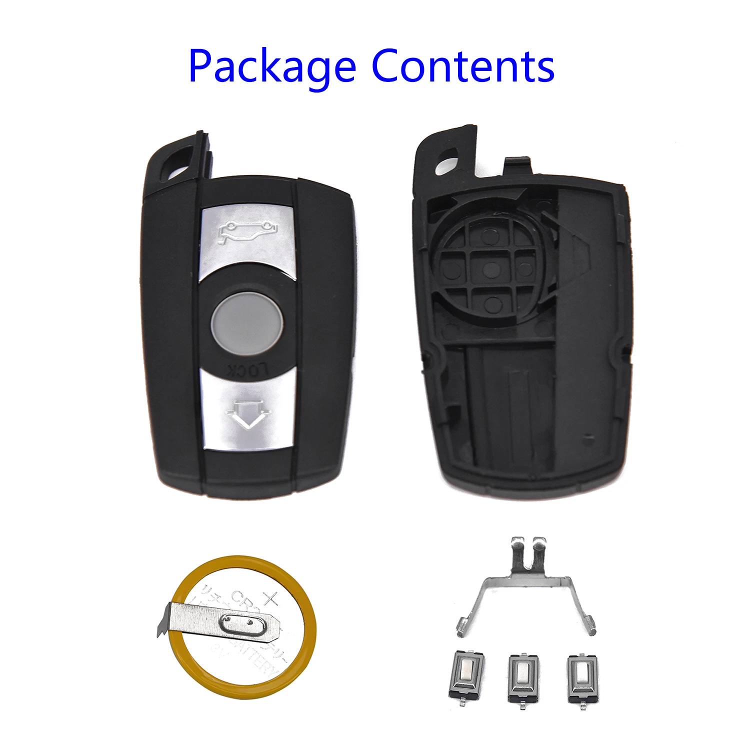 

DIY 3 Button Smart Key Fob Repair Kit For BMW 1 3 5 6 7 Series E90 E92 E93 +Rechargeable battery Lir2025+3 button 4.2*3.2*2.5 mm