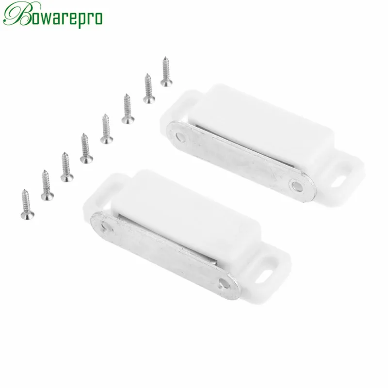 bowarepro 74*23MM Magnetic Door Catches Cupboard Wardrobe Magnetic Cabinet Latch Catches Stop Stoppers Self-Aligning Magnet 2pcs