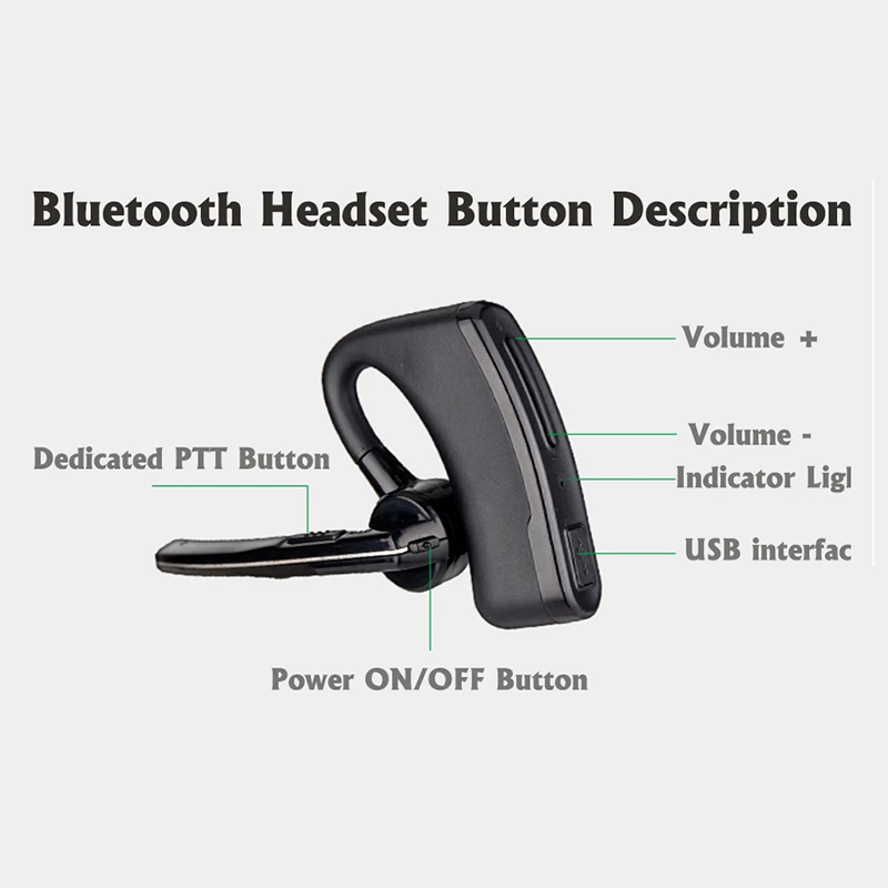 Портативная рация гарнитура громкой связи Bluetooth беспроводные наушники ручные