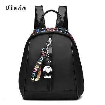 

DIINOVIVO Newest Rock Style Girls Backpack Simple Brand Waterproof Nylon School Bags Casual Lovely Women Travel Bags WHDV0183