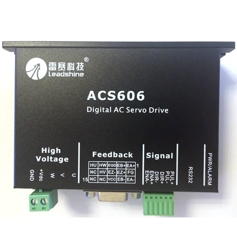 

Original Leadshine DC servo driver ACS606 work at 24-60VDC 3-phase servo drivers can push 50W-200W BLM servo motor