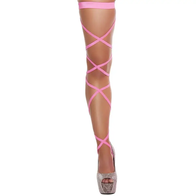Сексуальные чулки, 7 цветов, один размер, бандажные чулки, топ, чулки, нижнее белье, эротическое белье для секса - Цвет: pink