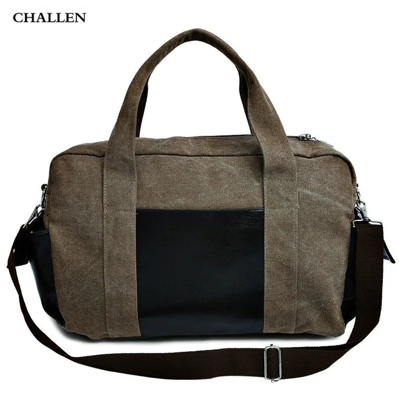 Fashionable Male Patchwork Pure Color Double Zipper Multi Purposes