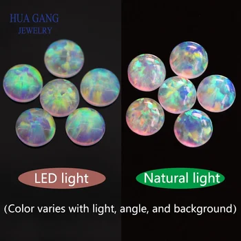 

Round Shape Cabochon Opal Flat Back OP17 Beads Synthetic Gemstones For Jewelry Making DIY 3.0mm~7.0mm Free Shipping