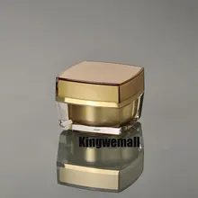 100 шт/партия емкость 50 г 50 мл акриловый лосьон квадратная банка для крема бутылка, косметический контейнер FA03