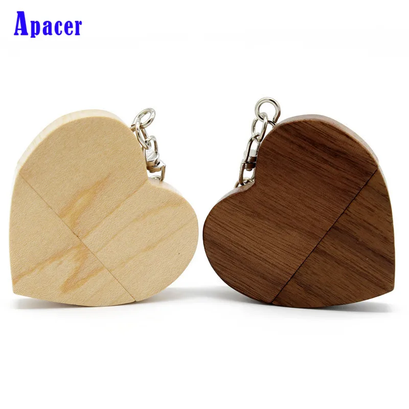 Apacer Wooden Heart Usb flash drive Memory Stick Pen Drive 8gb 16gb 32gb Company Logo engrave Apacer Wooden Heart Usb flash drive Memory Stick Pen Drive 8gb 16gb 32gb Company Logo engrave