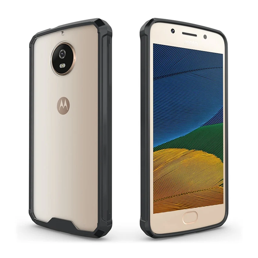 Hybrid Armor Case TPU Frame Crystal Clear Back Cover Air Cushion Cases Protective Fundas Coque For Motorola Moto G5S / G5 S Plus |