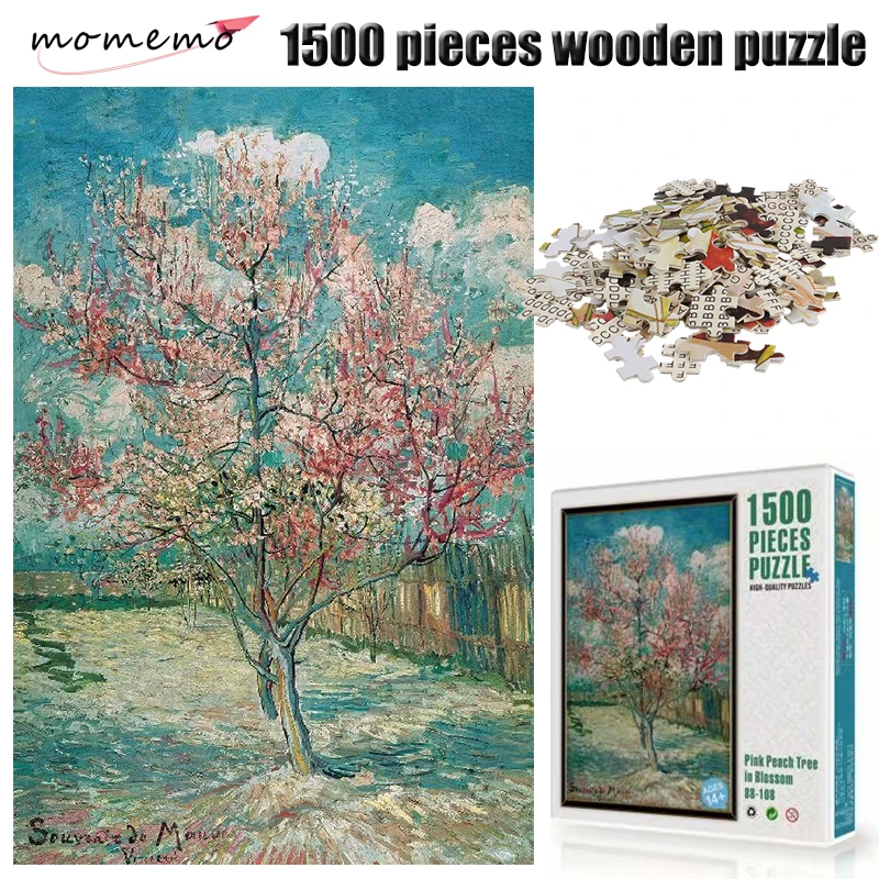 

MOMEMO Reminiscence of Mauve Jigsaw Puzzle Wooden Puzzle Adult Famous Oil Painting Puzzles 1500 Pieces Assembling Toy Kids Gifts