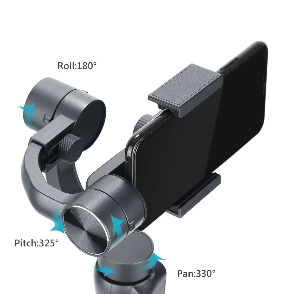Neewer карданный 3-осевой Карманный шарнирный стабилизатор с регулятор масштабирования автоматическое слежение 2 Зарядка через usb путей для iPhoneXs Макс Xr X, 8 Plus, 8, 7, 6