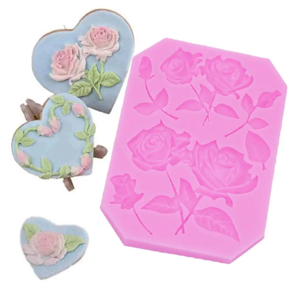 

DIY Cake Decorating Tools Molds Large Rose Silicone Mold Liquid Chocolate Baking Decorations Mold Kitchen Gadgets Accessories