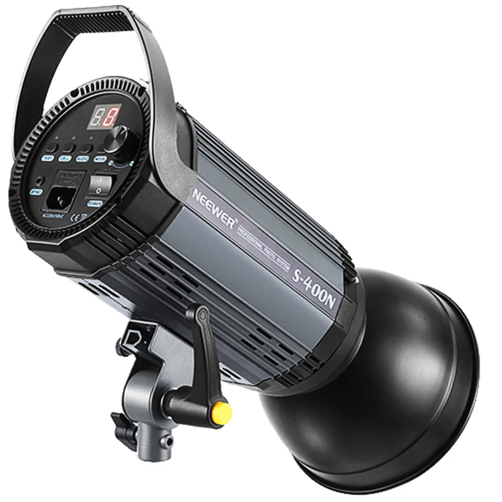 Vente Neewer Flash lumière stroboscopique Monolight 400W GN60 5600K avec lampe de modélisation pour Studio Location modèle photographie (S400N) prise EU US