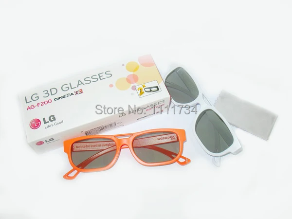 2 шт./компл. 3D поляризованные очки подходят для LG AG-F200 без flash Universal 3D кино RealD 3D ТВ