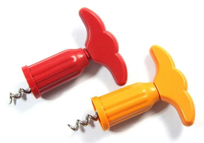 

2PCS/LOT Wine Opener ABS + Stainless Steel Bottle Opener sommelier wedding wine openers Novelty corkscrew OK 0314