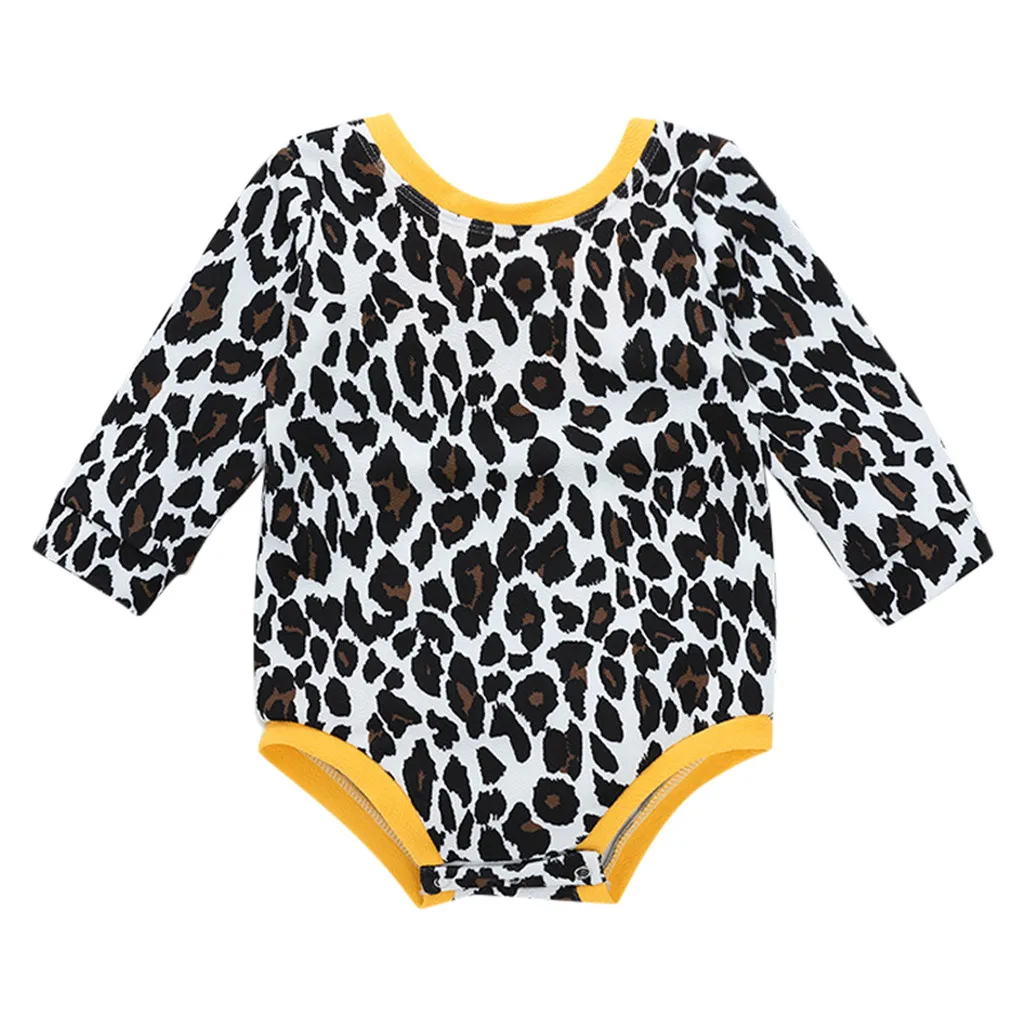 

Cirls Clothes Toddler Kids Baby Short Sleeve Leopard Print Bow Casual Princess 2019 mujer new hot sale Sleeve Leopard