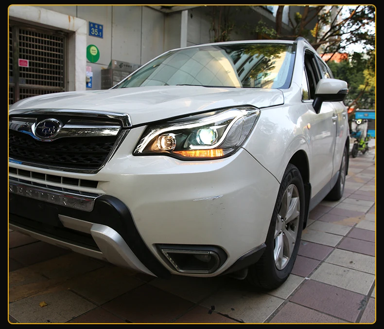 Высококачественный набор для автостайлинга для Subaru Forester 2013 фары, светодиодные фары DRL Объектив двойной луч HID Xenon