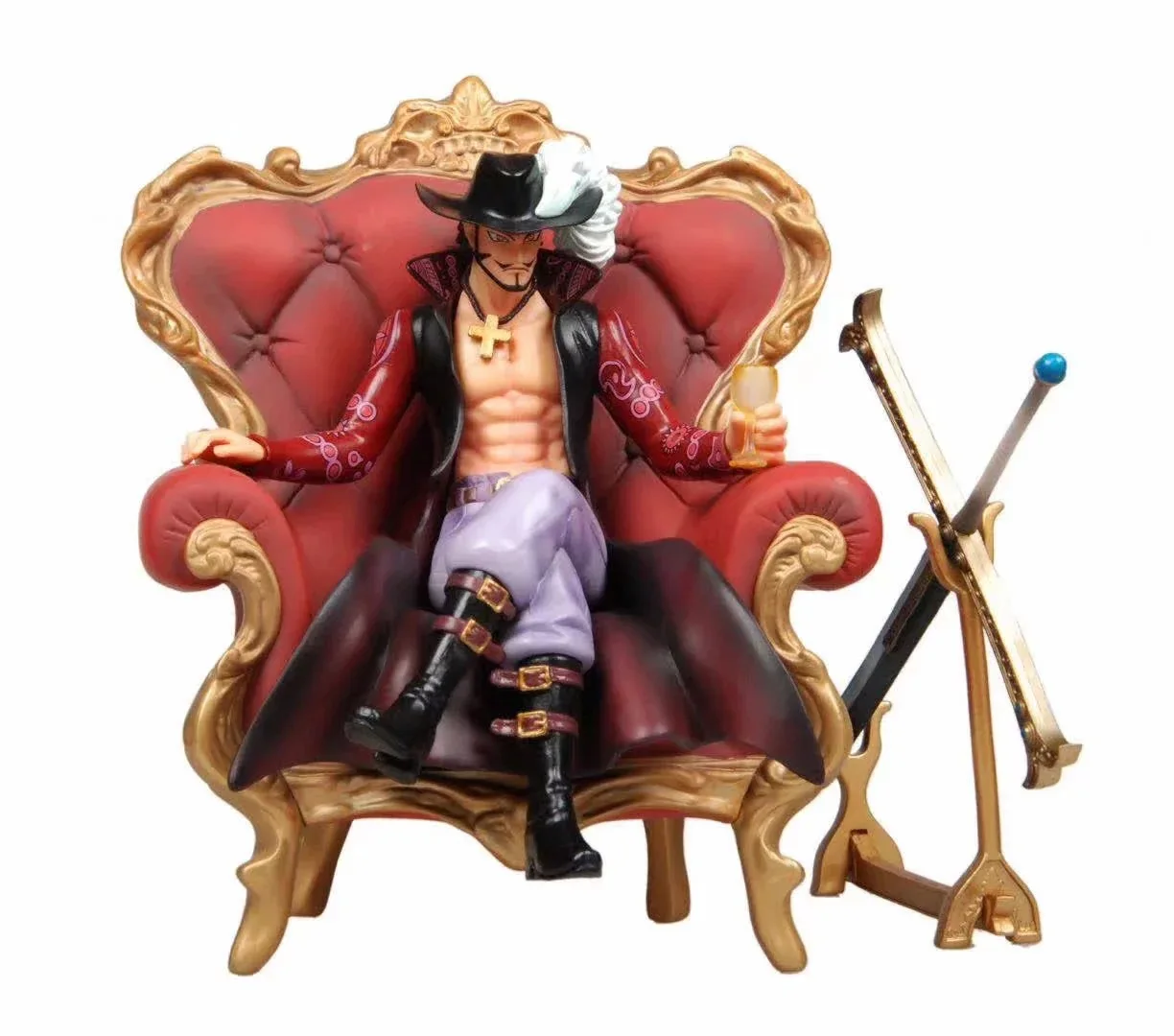Аниме One Piece P.O.P XL Dracule Mihawk орлиный глаз большой диван пвх фигурки коллекционные