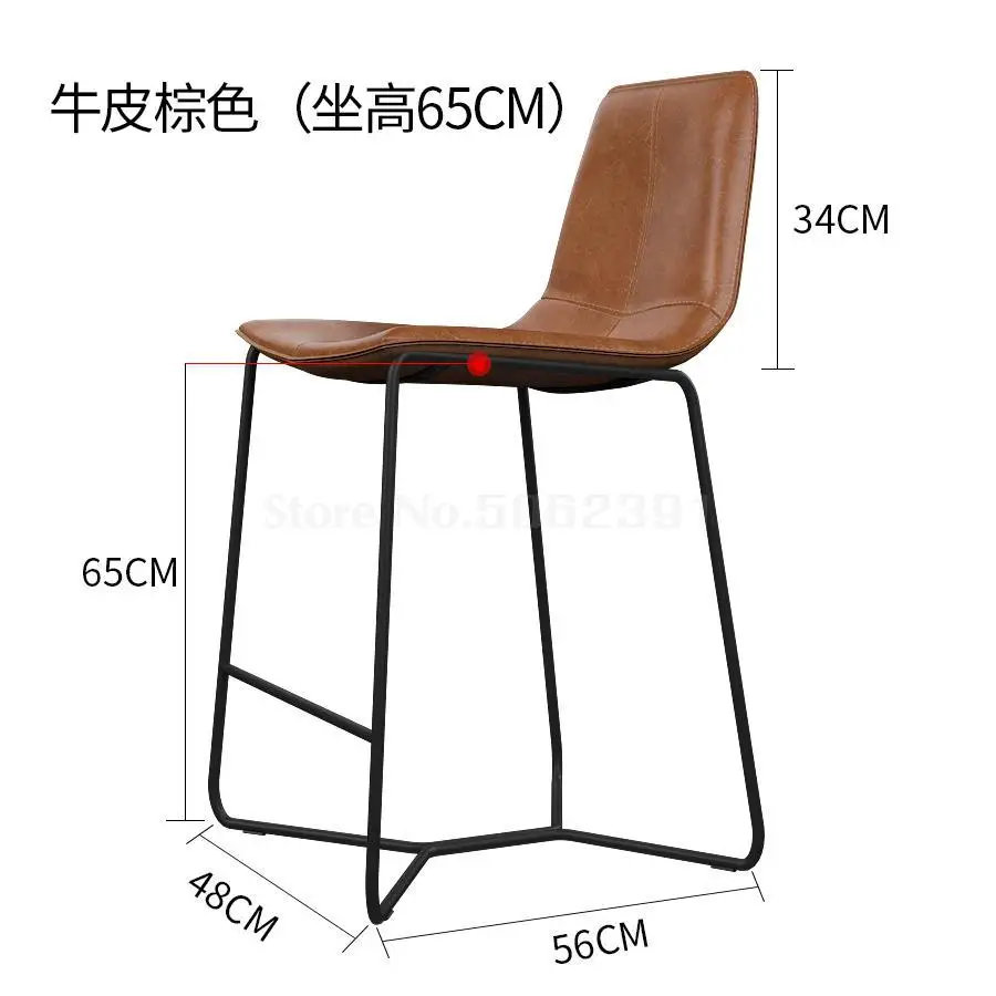 Нордический Tieyi барный стул бар Ktv офисная стойка специальный стул креативный высоконогий барный стул простой кожаный арт барный стул - Цвет: Same as picture4