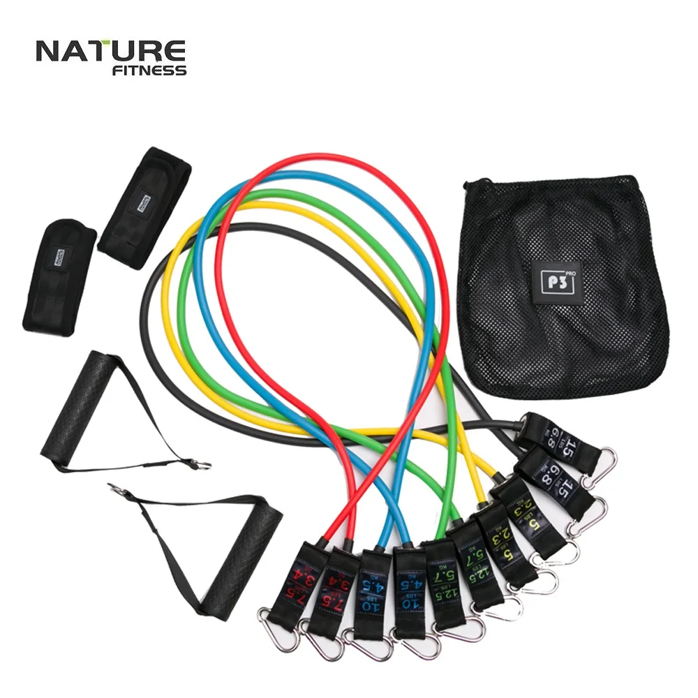 New Design High Quality (5 Colors)Resistance Band Set with Door Anchor