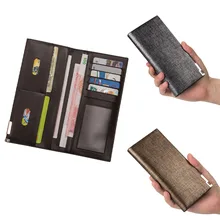 Новое поступление из искусственной кожи держатель для карт мужской деловой Бумажник Длинный кошелек ультратонкая веломайка бумажник-клатч, сумочка для денег AB@ W3